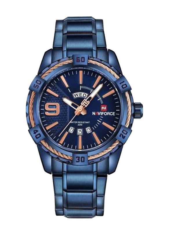 Naviforce Analog Watch for Men with Stainless Steel Band, Chronograph, 9117S BE-BE, Blue
Naviforce Analog Watch for Men with Stainless Steel Band, Chronograph, 9117S BE-BE, Blue
