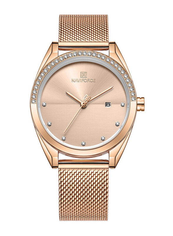 Naviforce Analog + Digital Wrist Watch for Women with Stainless Steel Band, NF5015 RG/RG, Rose Gold-Gold
Naviforce Analog + Digital Wrist Watch for Women with Stainless Steel Band, NF5015 RG/RG, Rose Gold-Gold