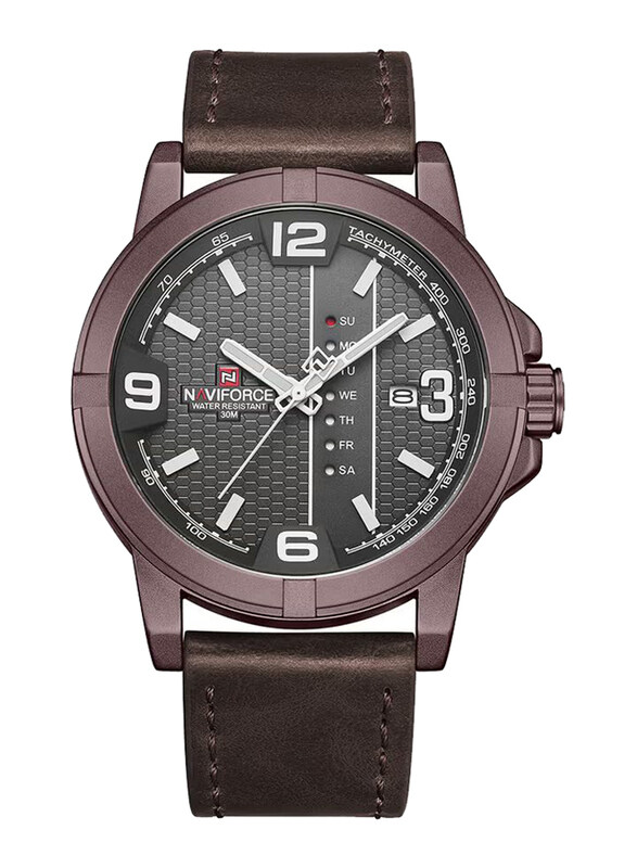 Naviforce Analog + Digital Watch for Men with Leather Band, NF9177 CE/W/CE, Coffee-Black
Naviforce Analog + Digital Watch for Men with Leather Band, NF9177 CE/W/CE, Coffee-Black