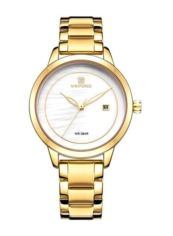 Naviforce Analog Watch for Women with Metal Band, Water Resistant, NF5008 RG/W, Gold-White
Naviforce Analog Watch for Women with Metal Band, Water Resistant, NF5008 RG/W, Gold-White