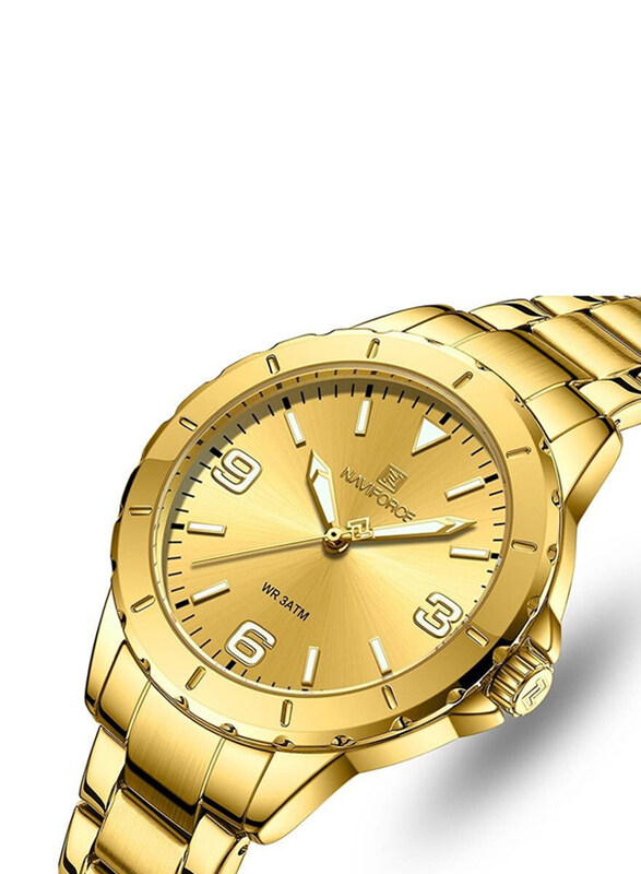 Naviforce Analog Watch for Women with Stainless Steel Band, Water Resistant, NF5022, Gold
Naviforce Analog Watch for Women with Stainless Steel Band, Water Resistant, NF5022, Gold