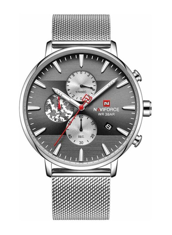 Naviforce Analog Watch for Men with Stainless Steel Band, Water Resistant and Chronograph, NF9169 S/B, Silver
Naviforce Analog Watch for Men with Stainless Steel Band, Water Resistant and Chronograph, NF9169 S/B, Silver