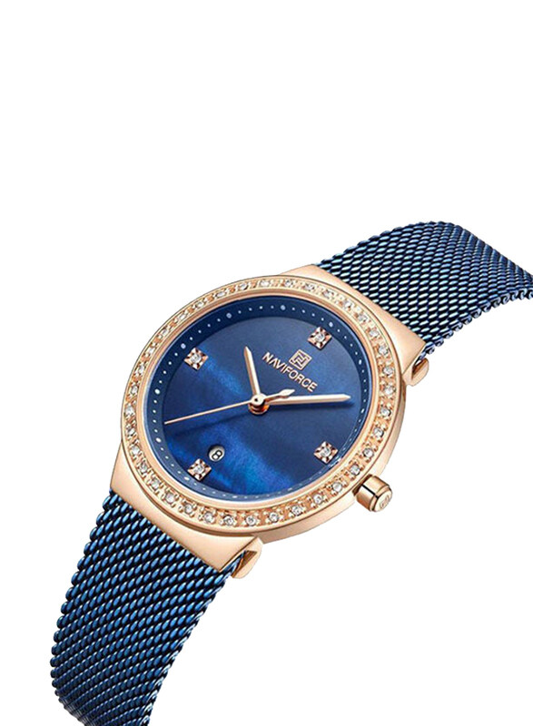Naviforce Analog Watch for Women with Metal Band, Water Resistant, NF5005L, Blue
Naviforce Analog Watch for Women with Metal Band, Water Resistant, NF5005L, Blue