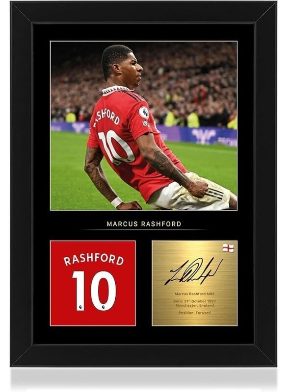 Home Trove Marcus Rashford A4 Framed Photo Display - Reproduced Digital Signature - Gift For United Fans
Home Trove Marcus Rashford A4 Framed Photo Display - Reproduced Digital Signature - Gift For United Fans