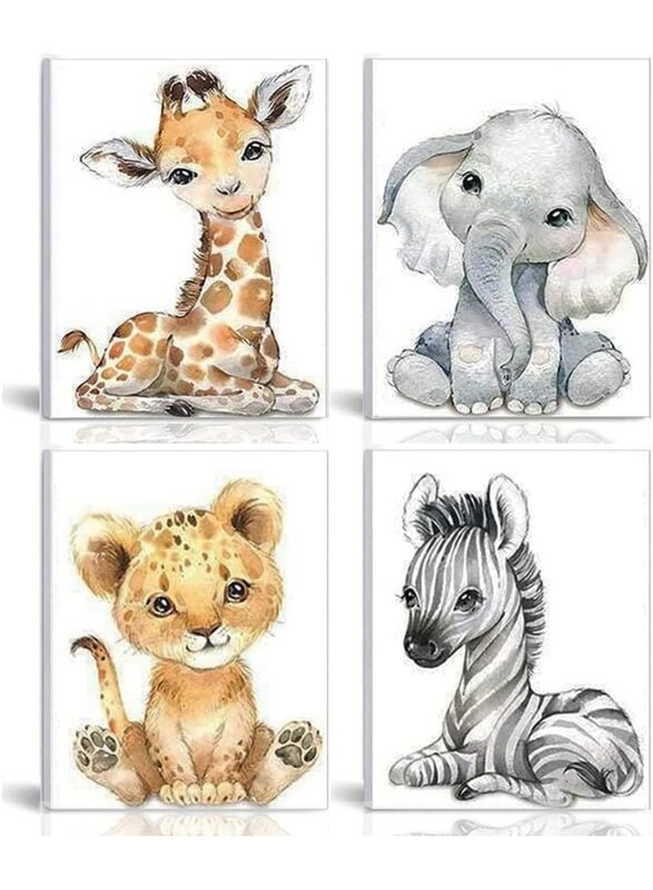 Home Trove Safari Animals Nursery Decor, Pack of 4, 8"x10", Framed Watercolor Jungle Baby Animal Bedroom Wall Art, Tropical Animal Canvas Print Poster
Home Trove Safari Animals Nursery Decor, Pack of 4, 8"x10", Framed Watercolor Jungle Baby Animal Bedroom Wall Art, Tropical Animal Canvas Print Poster