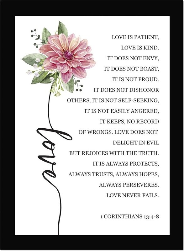 Home Trove Creative Love Is Patient - Bible Verse Wall Photo Framed Wall Poster, Bible Quotes Print with Frame, Home, Office Decor, Bible Quotes Poste
Home Trove Creative Love Is Patient - Bible Verse Wall Photo Framed Wall Poster, Bible Quotes Print with Frame, Home, Office Decor, Bible Quotes Poste