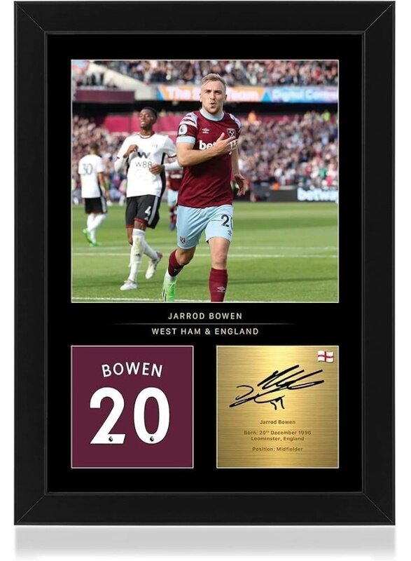 Home Trove Jarrod Bowen A4 Framed Photo Display - Reproduced Digital Signature - Gift For West Ham Fans
Home Trove Jarrod Bowen A4 Framed Photo Display - Reproduced Digital Signature - Gift For West Ham Fans