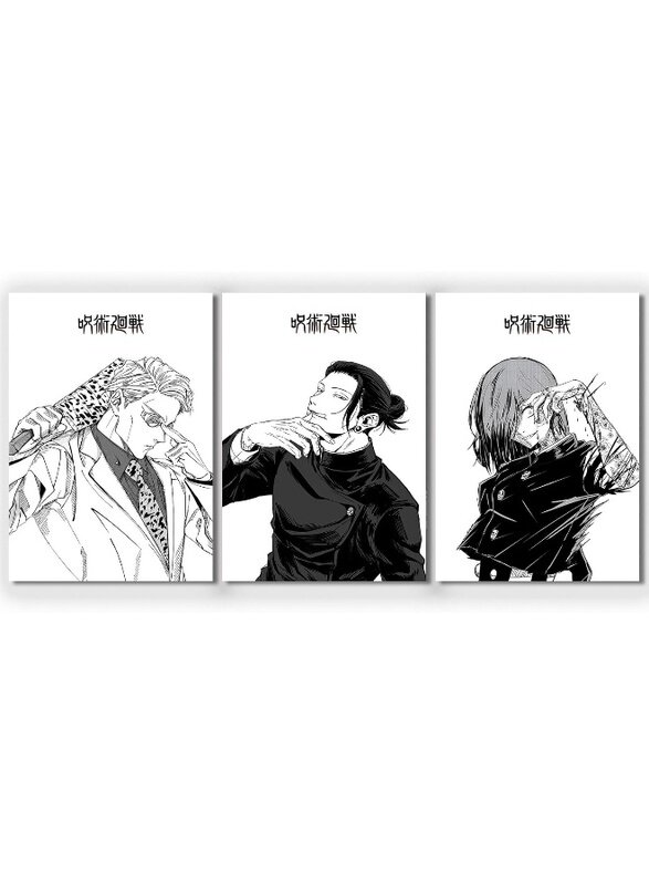 Home Trove 3 Piece Poster, Jujutsu Kaisen Canvas Wall Art, Gojo Satoru Black and White Manga Art Kinji Hakari Print Painting for Room Decor Anime Artw
Home Trove 3 Piece Poster, Jujutsu Kaisen Canvas Wall Art, Gojo Satoru Black and White Manga Art Kinji Hakari Print Painting for Room Decor Anime Artw