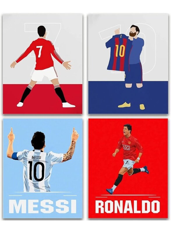 Home Trove Football Sports Star Posters Cristiano Ronaldo and Lionel Messi Wall Art Prints, Soccer Superstar Canvas Posters, Motivational Sports Art P
Home Trove Football Sports Star Posters Cristiano Ronaldo and Lionel Messi Wall Art Prints, Soccer Superstar Canvas Posters, Motivational Sports Art P