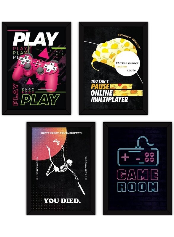 Home Trove Framed Gaming Posters Wall Paintings for Home and Office Decor, With Glass, A4 - Set of 4
Home Trove Framed Gaming Posters Wall Paintings for Home and Office Decor, With Glass, A4 - Set of 4