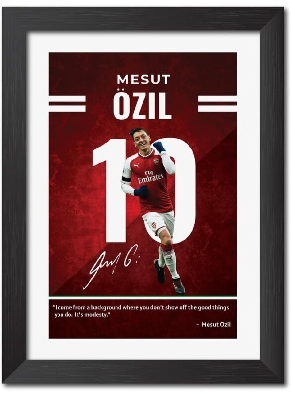 Home Trove Mesut Ozil Poster Arsenal Laminated Poster Framed Painting with Matt Finish Black Frame (12 inches x 9 inches)
Home Trove Mesut Ozil Poster Arsenal Laminated Poster Framed Painting with Matt Finish Black Frame (12 inches x 9 inches)