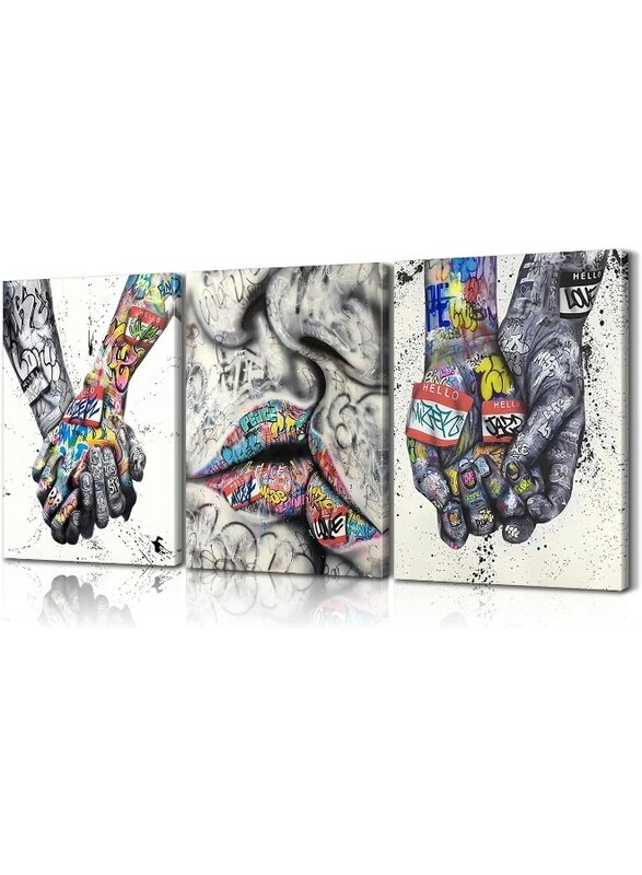 Home Trove 3 Piece Wall Art Romantic Gestures Colorful Decor Pop Poster Lovers Kissing Street Canvas for Living Room Bedroom Ready to Hang (16''Wx24''
Home Trove 3 Piece Wall Art Romantic Gestures Colorful Decor Pop Poster Lovers Kissing Street Canvas for Living Room Bedroom Ready to Hang (16''Wx24''