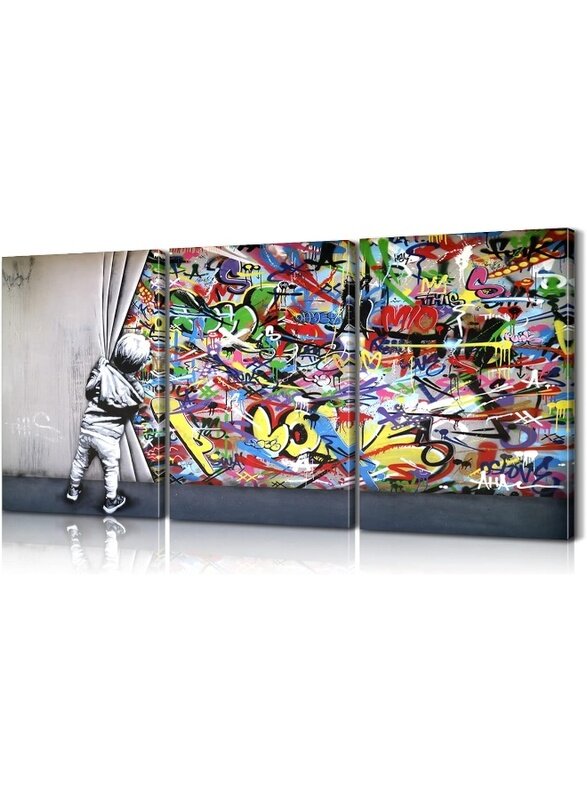Home Trove 3 Pieces Banksy Wall Art Wall Art Behind the Curtain Wall Art Colorful Decor Banksy Canvas Wall Art Pop Art Canvas Wall Art Street Art Bank
Home Trove 3 Pieces Banksy Wall Art Wall Art Behind the Curtain Wall Art Colorful Decor Banksy Canvas Wall Art Pop Art Canvas Wall Art Street Art Bank