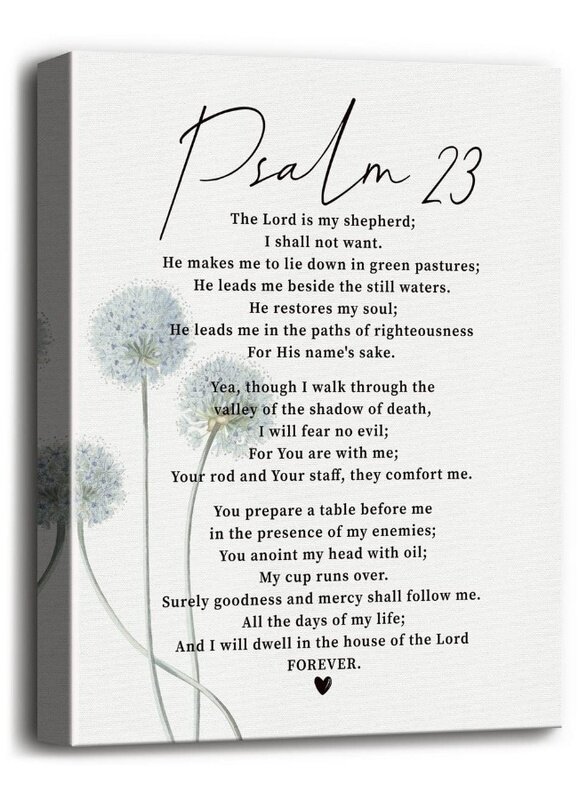 Home Trove Psalm 23 Wall Art, Psalm 23 Scripture Wall Decor, The Lord is My Shepherd, Christian Canvas Wall Art, Inspirational Wall Art, Family Home o
Home Trove Psalm 23 Wall Art, Psalm 23 Scripture Wall Decor, The Lord is My Shepherd, Christian Canvas Wall Art, Inspirational Wall Art, Family Home o