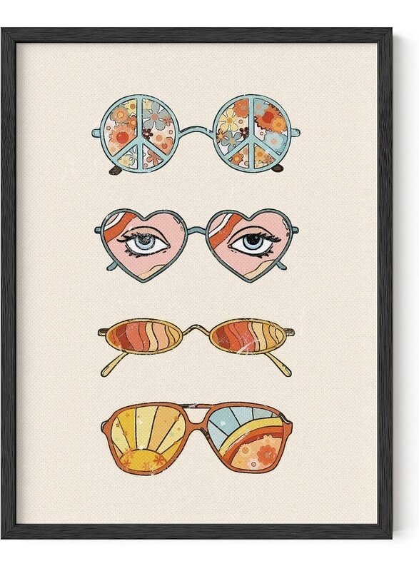 Home Trove Sunglasses Art Poster for Teen Girls Room , Retro Indie Aesthetic Trippy Wall Art , UNFRAMED 12"x16" (Hippie Sunglasses)
Home Trove Sunglasses Art Poster for Teen Girls Room , Retro Indie Aesthetic Trippy Wall Art , UNFRAMED 12"x16" (Hippie Sunglasses)