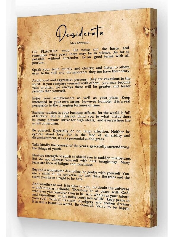 Home Trove Wall Art Poem Poster Framed Motivational Pictures Retro Prints Max Ehrmann Literature Quotes Wall Art Home Decor
Home Trove Wall Art Poem Poster Framed Motivational Pictures Retro Prints Max Ehrmann Literature Quotes Wall Art Home Decor