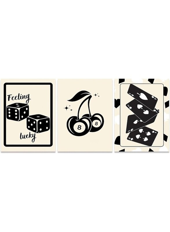 Home Trove Black Poker Cards Dice 8 Ball Cherries Posters for Casino Game Table Room Aesthetic 3 Pieces Canvas Wall Art Funny Retro Trendy Casino Gami
Home Trove Black Poker Cards Dice 8 Ball Cherries Posters for Casino Game Table Room Aesthetic 3 Pieces Canvas Wall Art Funny Retro Trendy Casino Gami