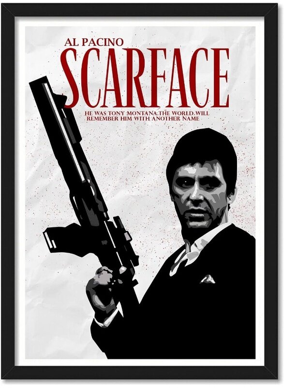 Home Trove Matte paper 300 GSM Scarface Al Pacino (Framed Poster10x13inch, white)
Home Trove Matte paper 300 GSM Scarface Al Pacino (Framed Poster10x13inch, white)