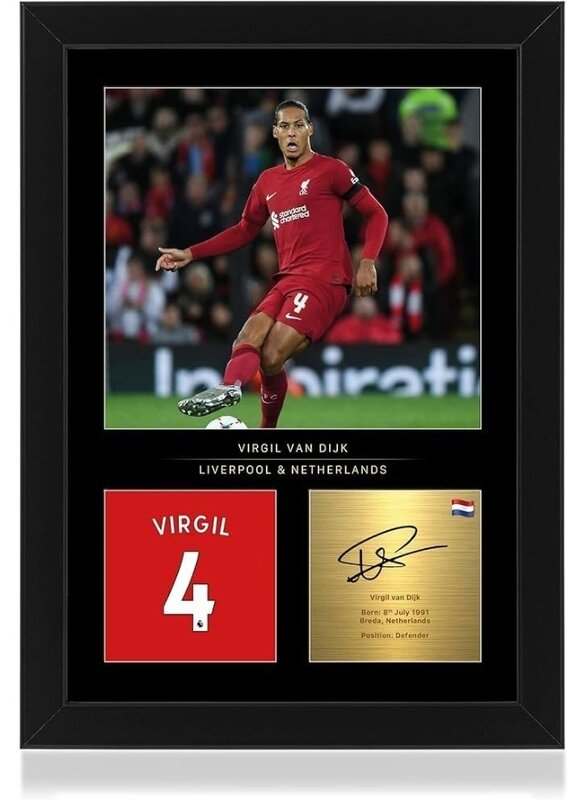 Home Trove Virgil Van Dijk A4 Framed Photo Display - Reproduced Digital Signature - Gift For Liverpool Fans
Home Trove Virgil Van Dijk A4 Framed Photo Display - Reproduced Digital Signature - Gift For Liverpool Fans