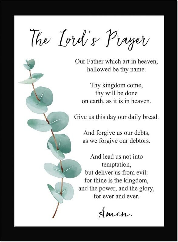 Home Trove The Lords Prayer - Leaves Printed, Bible Verse Wall Photo Framed Wall Poster, Bible Quotes Print with Frame, Home (13.6 inch x 10.2 inch) M
Home Trove The Lords Prayer - Leaves Printed, Bible Verse Wall Photo Framed Wall Poster, Bible Quotes Print with Frame, Home (13.6 inch x 10.2 inch) M