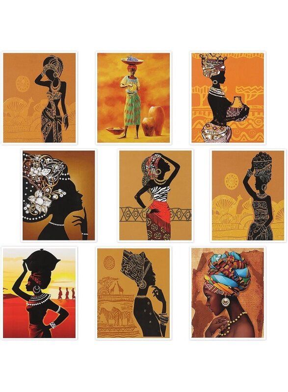 Home Trove Tenare 9 Pieces African American Wall Art Painting Retro Style Black Woman Ethnic Ancient Theme Diamond Girl Room Poster Black Art Painting
Home Trove Tenare 9 Pieces African American Wall Art Painting Retro Style Black Woman Ethnic Ancient Theme Diamond Girl Room Poster Black Art Painting