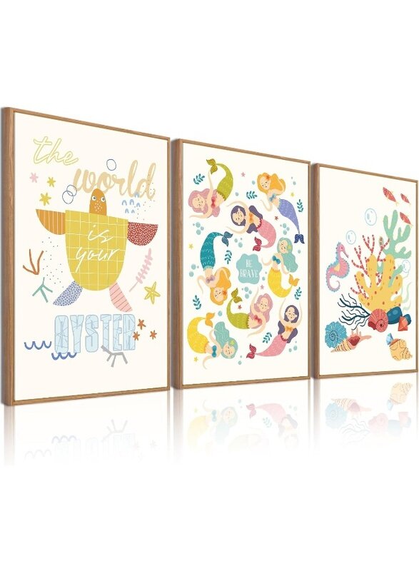 Home Trove 3Pcs Framed Mermaid Canvas Wall Art Ocean Theme Bedroom Decor Cute Seahorse Bathroom Decor for Kids Under the Sea Wall Pictures for Kids’ R
Home Trove 3Pcs Framed Mermaid Canvas Wall Art Ocean Theme Bedroom Decor Cute Seahorse Bathroom Decor for Kids Under the Sea Wall Pictures for Kids’ R