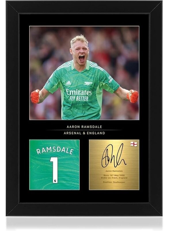 Home Trove Aaron Ramsdale A4 Framed Photo Display - Reproduced Digital Signature - Gift For Football Fans
Home Trove Aaron Ramsdale A4 Framed Photo Display - Reproduced Digital Signature - Gift For Football Fans