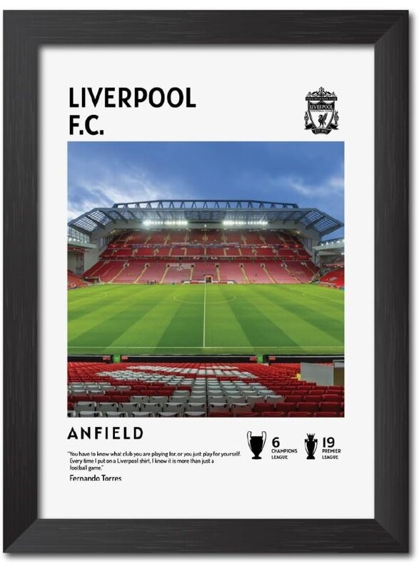 Home Trove Liverpool Stadium Anfield Laminated Poster Framed Paintings with Matt Finish Black Frame (12 inches x 9 inches)
Home Trove Liverpool Stadium Anfield Laminated Poster Framed Paintings with Matt Finish Black Frame (12 inches x 9 inches)