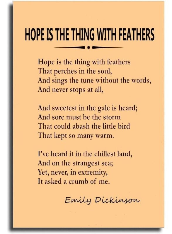 Home Trove Vintage Emily Dickinson Poems Poster Hope Is The Thing With Feathers Wall Art Canvas Motivational Quotes Prints Pictures For Bedroom (16x24
Home Trove Vintage Emily Dickinson Poems Poster Hope Is The Thing With Feathers Wall Art Canvas Motivational Quotes Prints Pictures For Bedroom (16x24