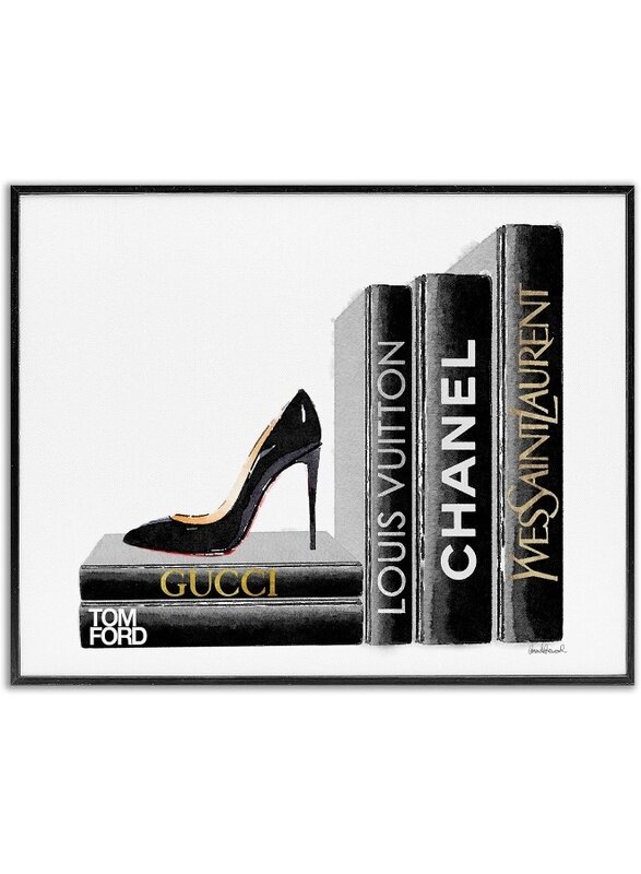 Home Trove High Fashion Book Shelf with Stilettos Heel Black Framed Wall Art, 16 x 20, Design By Artist Amanda Greenwood
Home Trove High Fashion Book Shelf with Stilettos Heel Black Framed Wall Art, 16 x 20, Design By Artist Amanda Greenwood