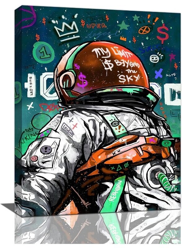 Home Trove Space Wall Art Banksy Astronaut Pictures Wall Decor Street Painting Art Funny Pop Prints Abstract Colorful Spaceman Framed Artwork for Bedr
Home Trove Space Wall Art Banksy Astronaut Pictures Wall Decor Street Painting Art Funny Pop Prints Abstract Colorful Spaceman Framed Artwork for Bedr