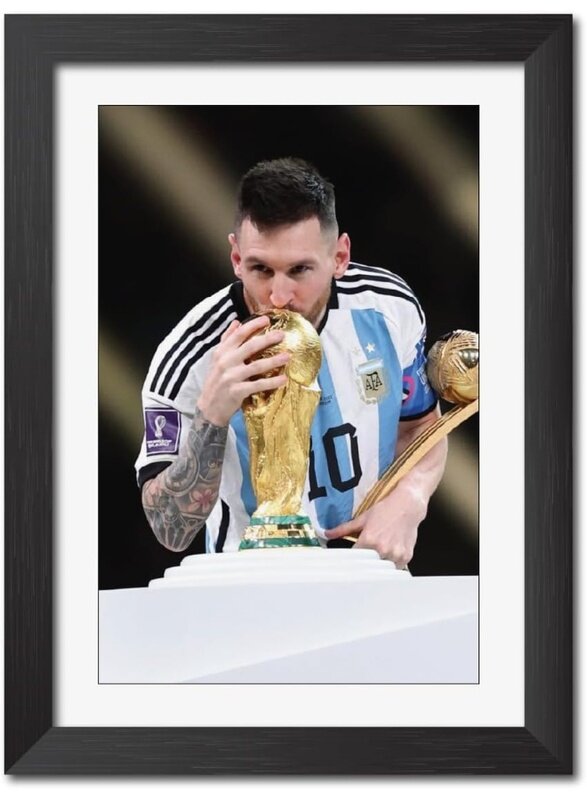 Home Trove Lionel Messi Poster Argentina World cup 2022 Moment Laminated Poster Framed Painting with Matt Finish Black Frame (12 inches x 9 inches)
Home Trove Lionel Messi Poster Argentina World cup 2022 Moment Laminated Poster Framed Painting with Matt Finish Black Frame (12 inches x 9 inches)