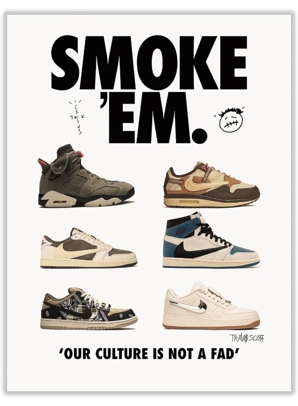 Home Trove Hypebeast Sneaker Poster Unframed Michael Jordan & Travis Scott Poster
Home Trove Hypebeast Sneaker Poster Unframed Michael Jordan & Travis Scott Poster