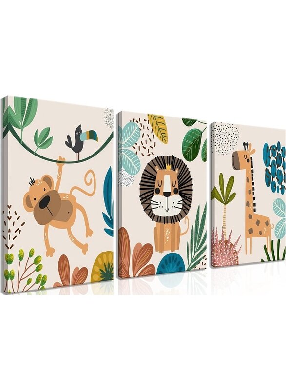 Home Trove 3Pcs Framed Safari Animals Canvas Wall Art Prints Picture Boy Girl's Kids Room Wall Decor for Classroom Shower Theme Decorations Nursery Ba
Home Trove 3Pcs Framed Safari Animals Canvas Wall Art Prints Picture Boy Girl's Kids Room Wall Decor for Classroom Shower Theme Decorations Nursery Ba
