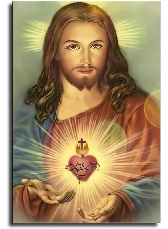 Home Trove Unframed Catholic Jesus Poster Print On Canvas ,Christian Religious Wall Art Print (Sacred Heart of Jesus 1, 16x24inch) for Living Room
Home Trove Unframed Catholic Jesus Poster Print On Canvas ,Christian Religious Wall Art Print (Sacred Heart of Jesus 1, 16x24inch) for Living Room