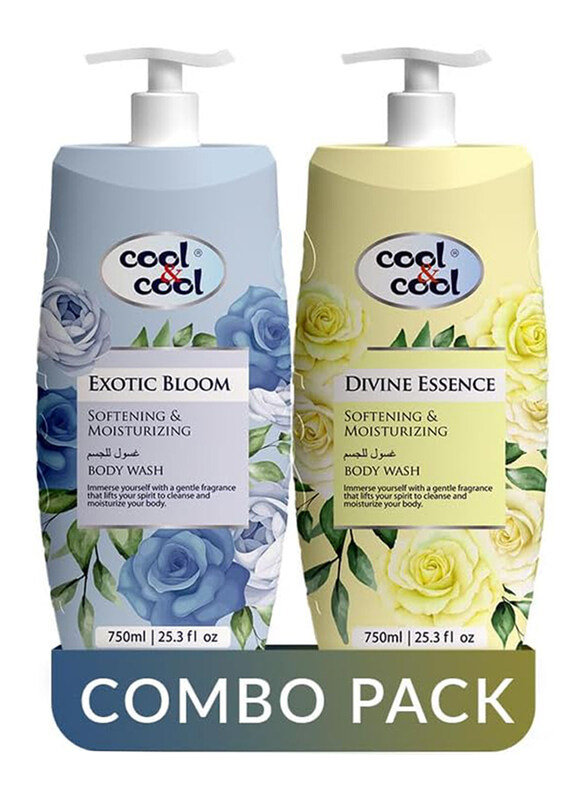 Cool & Cool Divine Essence & Exotic Bloom Scented Hand Wash Twin Pack, 750ml, 2 Piece
Cool & Cool Divine Essence & Exotic Bloom Scented Hand Wash Twin Pack, 750ml, 2 Piece