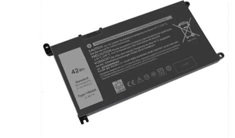 Other Brand Replacement Battery for Dell YRDD6 High Quality, 11.46V, 42Wh Capacity, 3 cells, Li-Polymer Battery Type, Black
Other Brand Replacement Battery for Dell YRDD6 High Quality, 11.46V, 42Wh Capacity, 3 cells, Li-Polymer Battery Type, Black