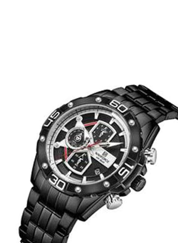 Naviforce Analog Watch for Men with Stainless Steel Band, Water Resistant, Nf8018-210112, Black-Black
Naviforce Analog Watch for Men with Stainless Steel Band, Water Resistant, Nf8018-210112, Black-Black