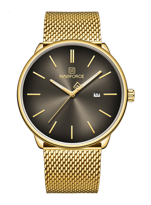 Naviforce Analog Watch for Men with Stainless Steel Band, Water Resistant, NF3012G G/B, Gold-Black
Naviforce Analog Watch for Men with Stainless Steel Band, Water Resistant, NF3012G G/B, Gold-Black