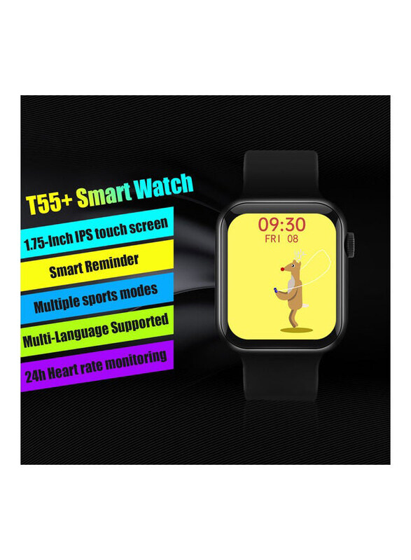 Generic T55+ Smart Bracelet Sports 1.75-Inch IPS Touch Screen Bluetooth Smartwatch, Black
Generic T55+ Smart Bracelet Sports 1.75-Inch IPS Touch Screen Bluetooth Smartwatch, Black