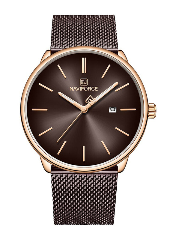 Naviforce Analog Watch for Women with Stainless Steel Band, Water Resistant, NF3012L RG/CE, Coffee-Brown
Naviforce Analog Watch for Women with Stainless Steel Band, Water Resistant, NF3012L RG/CE, Coffee-Brown