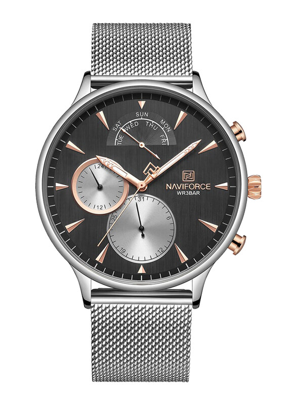 Naviforce Analog Watch for Men with Stainless Steel Band, Water Resistant and Chronograph, NF3010 S/B, Silver-Black
Naviforce Analog Watch for Men with Stainless Steel Band, Water Resistant and Chronograph, NF3010 S/B, Silver-Black