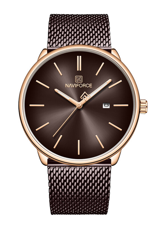 Naviforce Analog Watch for Men with Stainless Steel Band, Water Resistant, NF3012G RG/CE, Brown-Coffee
Naviforce Analog Watch for Men with Stainless Steel Band, Water Resistant, NF3012G RG/CE, Brown-Coffee