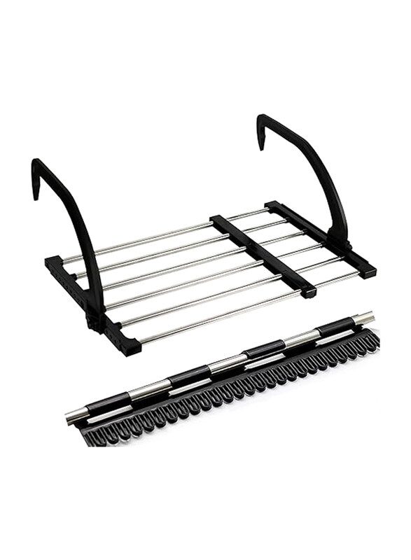 Candumy Portable Clothes Drying Rack for Balcony Railings Windowsill, Silver/Black
Candumy Portable Clothes Drying Rack for Balcony Railings Windowsill, Silver/Black