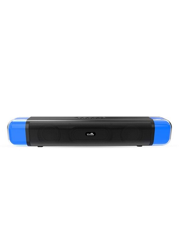 iCruze Neonbass Wireless 16W Bluetooth 5.0 Soundbar with RBG LED for Gaming PC, 2000mAh/SD Card/AUX/USB/FM Radio/6 hours Playtime
iCruze Neonbass Wireless 16W Bluetooth 5.0 Soundbar with RBG LED for Gaming PC, 2000mAh/SD Card/AUX/USB/FM Radio/6 hours Playtime