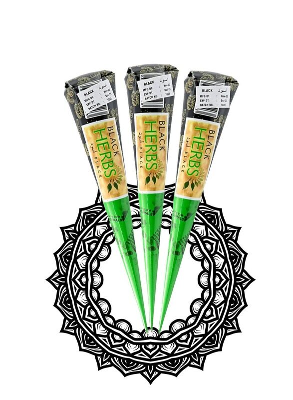 Buy And Bill Black Herbs 3 Pcs Instant Color Henna Cone for Temporary Tattoos, Rich Black Color
Buy And Bill Black Herbs 3 Pcs Instant Color Henna Cone for Temporary Tattoos, Rich Black Color