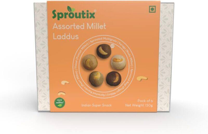 Flavory Assorted Millet Laddu, Healthy Snack Made with Mixed Millets, Ghee & Jaggery, Nutritious & Delicious, 150g
Flavory Assorted Millet Laddu, Healthy Snack Made with Mixed Millets, Ghee & Jaggery, Nutritious & Delicious, 150g