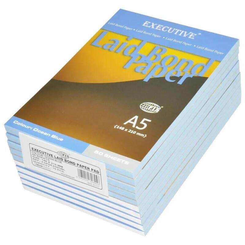 Generic 10-Piece FIS Executive Laid Bond Paper A5, Ocean Blue 50-Sheets - FSPDEX50OBL
Generic 10-Piece FIS Executive Laid Bond Paper A5, Ocean Blue 50-Sheets - FSPDEX50OBL