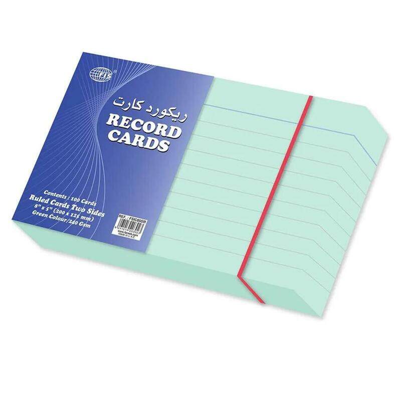 Generic 100-Cards FIS Ruled Record Card Colored 240 gsm Green Color, 8 x 5 inch - FSIC85GR
Generic 100-Cards FIS Ruled Record Card Colored 240 gsm Green Color, 8 x 5 inch - FSIC85GR