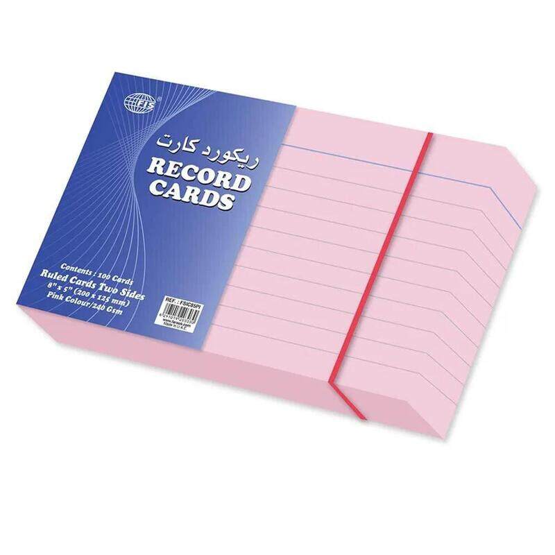 Generic 100-Cards FIS Ruled Record Card Colored 240 gsm Pink Color, 8 x 5 inch - FSIC85PI
Generic 100-Cards FIS Ruled Record Card Colored 240 gsm Pink Color, 8 x 5 inch - FSIC85PI